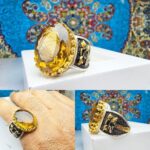 انگشتر سیترین طلایی اصل